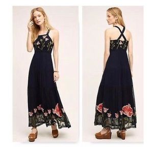 Anthropologie Flores embroidered maxi dress Size 2